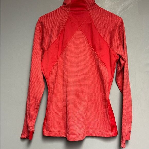 Columbia Coral Pink Orange Long sleeve shirt pullover 1/2 zip size Medium m - Picture 3 of 3